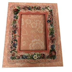 Floral Peach Picture Frame